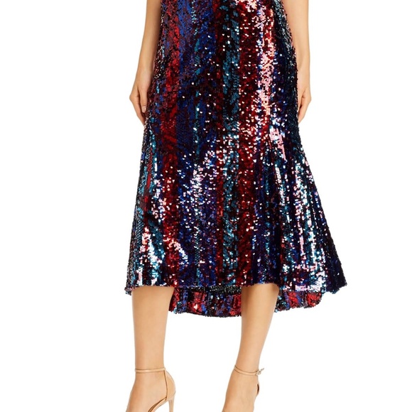 NWT Rachel Zoe Women's Venice Sequined Fit & Flare Midi Skirt - Picture 2 of 13